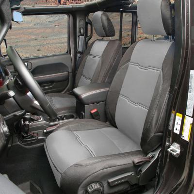 Gen2 Neoprene Front and Rear Seat Cover Kit Charcoal/Black 2020-2023 Jeep Gladiator Smittybilt