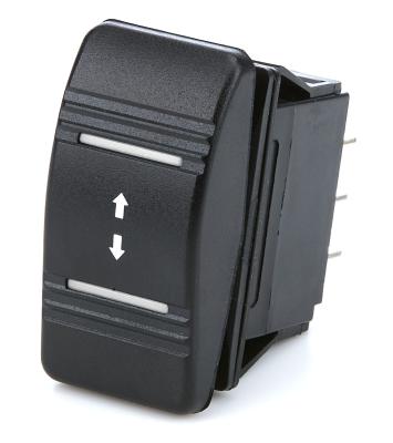 Rocker Switch Winch, Momentary-Off-Momentary, (On)-Off-(On), Red Light QuickCar Racing Products