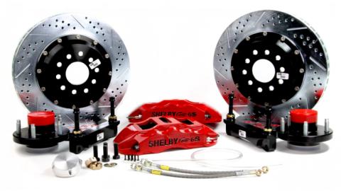 Brake System 14 Inch Front Extreme+ Red 65-69 Mustang/Fairlane BAER Brakes