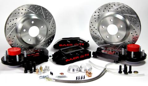 Brake System 13 Inch Front Track4 Black 74-79 Ford Mercury BAER Brakes