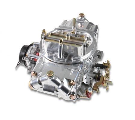 Aluminum Double Pumper Carburetor 650 CFM 4150 Mechanical Secondaries Shiny Gasoline Holley
