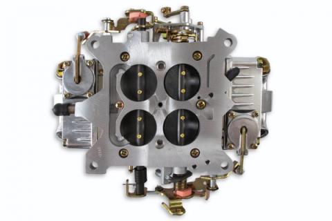 Double Pumper Carburetor 650 CFM 4150 Mechanical Secondaries Shiny Gasoline Holley
