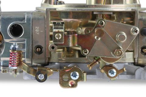 Double Pumper Carburetor 700 CFM 4150 Mechanical Secondaries Gold Dichromate Gasoline Holley
