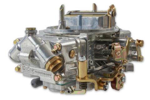 Supercharger Double Pumper Carburetor Draw-Thru 750 CFM 4150 Mechanical Secondaries Shiny Gasoline Holley
