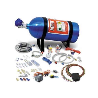 Single Fogger Wet Nitrous System Multi-Fit For 8 Cylinder Multi-Point EFI Wet Nitrous System With Drive-By-Wire Throttle Body 75-125 Hp Blue Bottle NOS