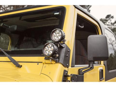 Light Kit Dual A-Pillar 3.5 Inch Round 97-06 Jeep Wrangler TJ/LJ Rugged Ridge