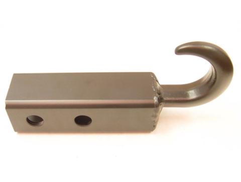 Tow Hook 2 Inch Receiver Mounted Black Rugged Ridge