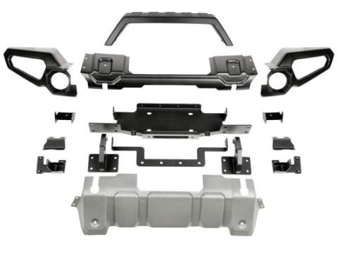 Venator Front Bumper W/Overrider &amp; Winch Tray 18-20 Jl 20-Present Gladiator JT Rugged Ridge
