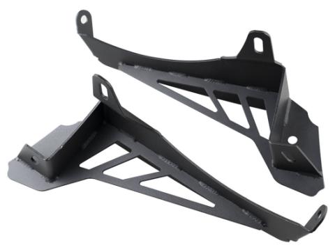 Chop Brackets W/Drl Set Frnt Black Jeep Rugged Ridge