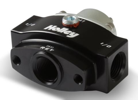 Billet Bypass Fuel Pressure Regulator Kit Pressure Range 4.5-9 PSI Fittings and Gauge Included Holley
