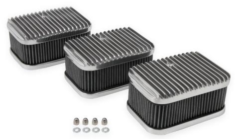 3X2 AIR Cleaners &amp; Filters, Set of 3 3X2 Air Cleaners Finned with S&amp;B Filters Set of 3 Holley
