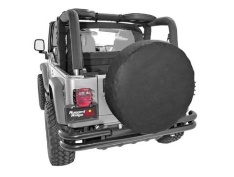 30-32 Inch Tire Cover W/Cam Slot Black Rugged Ridge