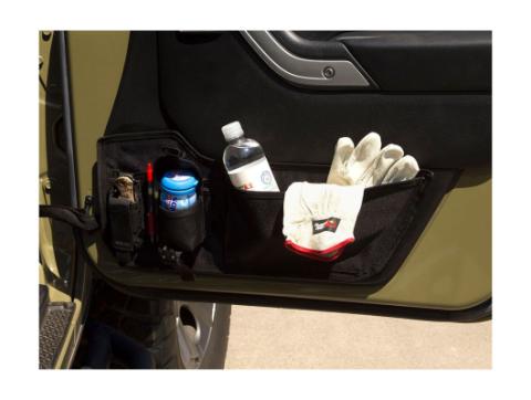Storage Panel Door Mounted Pouches 11-18 Jeep Wrangler JK/JKU Rugged Ridge