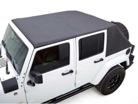 Voyager Top 4 Door Black Diamond Sail Cloth Tint 07-18 JKU Rugged Ridge