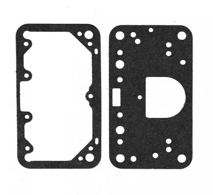 Carburetor Fuel Bowl and Metering Block Gaskets For Holley Holley 2300, 4150, 4160 Fuel Bowl and Metering Block Gasket set, 1 each per set. Replacement fuel bowl and metering block Gaskets for Holley carburetors Mr Gasket