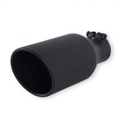 Exhaust Tip Exhaust Tip 4.5 Inch Black Angle Cut Fits 2.5 Inch Tubing, 11.00-In Long Clamp On Flowmaster