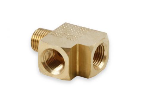 Brass Adapter T Fitting 1/8 Npt Female 1/8 Npt Male 1/8 Npt Female NOS