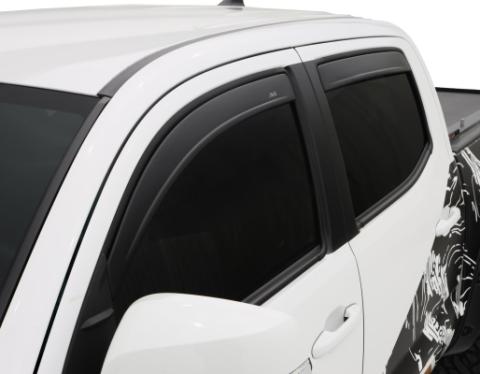 Ventvisor Deflector for 2016-2023 Toyota Tacoma Double Cab Pickup Matte Black Low Profile In-Channel Mount 4 Piece AVS
