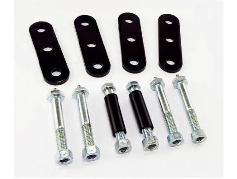 Suspension Leaf Spring Shackle Kit Front HD Greaseable w/o Black Bushings w/0 in. Lift 76-86 CJ Rugged Ridge