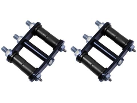 Suspension Leaf Spring Shackle Kit Steel Rear HD Greaseable 76-86 CJ Rugged Ridge