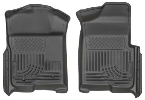 Weatherbeater Front Floor Liners For 2009-2014 F-150 Black Husky Liners