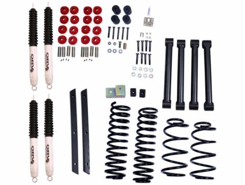 This 2 Inch Lift Kit from Rugged Ridge Fits 03-06 Jeep Wrangler Tj. Rugged Ridge