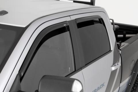 In-Channel Ventvisor Side Window for 1999-2016 Ford F-450 Super Duty and More Crew Cab Pickup Smoke In-Channel 4 Piece AVS