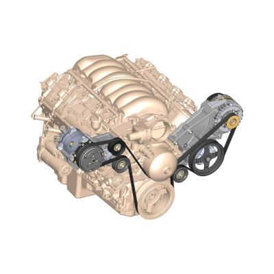 LS/LT High-Mount Complete Accessory Drive Kit- Black Finish Includes SD508 A/C Compressor, Alternator, P/S Pump, Tensioner, Belt, &amp; Pulleys Holley
