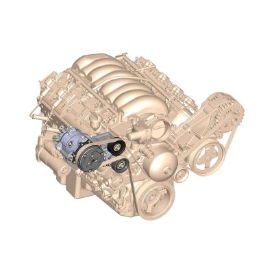 LS High-Mount A/C Accessory Drive Kit Includes SD508 A/C Compressor, Tensioner, &amp; Pulleys- Black Finish Passenger's Side A/C Bracket Includes SD508 A/C Compressor, Tensioner, &amp; Pulleys Holley