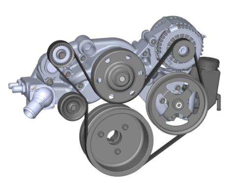 Premium Mid-Mount Race Accessory System-Black Finish LS Engine Drive Includes Alternator, P/S Pump, Tensioner, SFI Certified Damper W/hard Anodized Billet Crank Pulley, Belt, &amp; Pulleys Holley