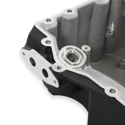 Godzilla High-Mount Accessory Drivewith Swap Oil Pan and Pump Complete Kit Black Fits Ford 7.3L Godzilla Includes Timing Cover/coolant Manifold, SD7 A/C Compressor, Alternator, P/S Pump, Tensioner, Water Pump, Belt &amp; Pulleys, Oil Pump, and Oil Pan Holley