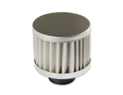 Chrome Valve Cover Breather Push On Style Fits Valve Covers with a 1.22 Inch O.D. Hole Mr Gasket