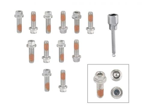 Headlock Locking Header Bolts M8-1.25 x 25mm Set of 12 Fits GM LS or LT Series Engines Mr Gasket