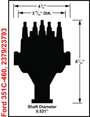 Ford 351C 460 Dual Sync Distributor Pro-Billet Dual Sync EFI Distributors Designed To Work With Holley Efi, And Other Sequential EFI Systems That Support Hall Effect Crank And Cams Sensor Inputs MSD Ignition