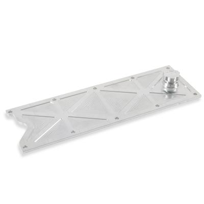 LS Valley Cover with Oil Fill Natural Billet for GM LS1/LS6 Applications, Trussed Design Holley