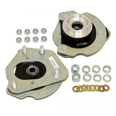 Mustang Caster Camber Plates For Viking Coil Over Struts 15-18 Mustang Black J&amp;M Products