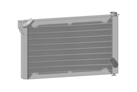 Chevrolet Corvette 69-72 SBC Extruded Tube Radiator SBC C&amp;R Racing