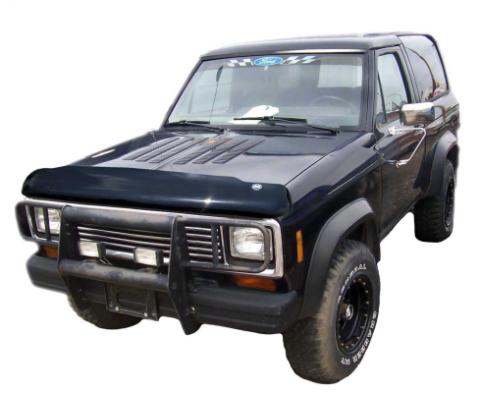Bugflector II Hood Shield Dark Smoke for 1987-1991 Ford Bronco and More Smoke AVS