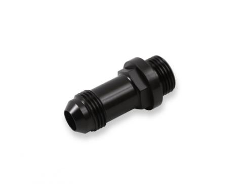 Fuel Inlet Fitting Long -8AN Male Fuel Inlet Fitting (Black ) with -8AN O-Ring Threads for Ultra XP Fuel Bowls Holley