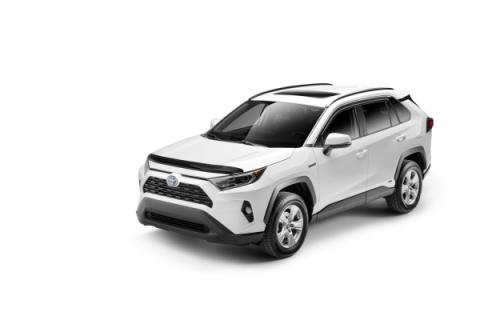 Low Profile Ventvisor Deflector Smoke with Chrome Trim Outside Mount 4 Piece For 2019-2025 RAV4 Husky Liners