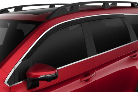 Husky Low Profile Ventvisor Deflector Smoke with Chrome Trim Outside Mount 4 Piece set For 2019-2023 Ascent Husky Liners
