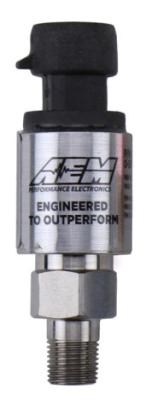 100 PSIg Stainless Sensor Kit 1/8 Inch NPT Male Thread w/ -4 and 3/16 NPT Adapters AEM Electronics