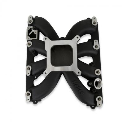 Single Plane Intake Manifold for Gen III Hemi, EFI Black Fits 2009-2023 5.7-liter, 2005-2010 6.1-liter and 2011-2023 6.4-liter Chrysler Gen III Hemi Engines Holley