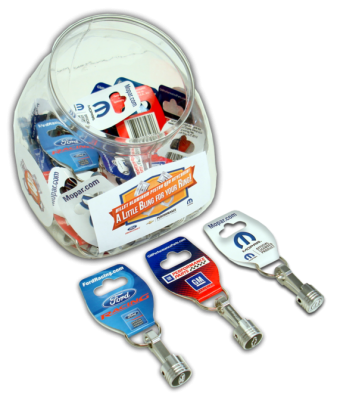 Keychain GM Bowtie Piston And Connecting Rod Model One Bag Containing 10 Pcs Proform