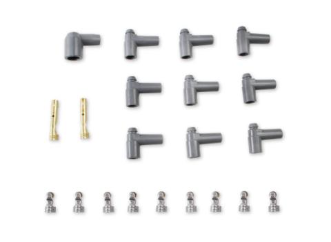 Super Conductor Spark Plug Wire Set Multi-Angle Plug Hei Cap For Engines With Late-Model Type (Hei Spark Plug Top) Distributor Caps 90 Degree Distributor Boots And Terminals Included MSD Ignition
