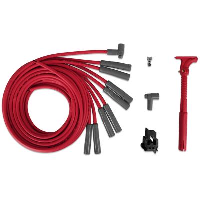 MSD Super Conductor Spark Plug Wire Set Ford And Chrysler Hemi Pro Stock Head The New Ford And Chrysler Hemi Style Cylinder Heads Being Used In Pro Stock Racing Features A Long, Skinny Tunnel To Access The Spark Plug MSD Ignition