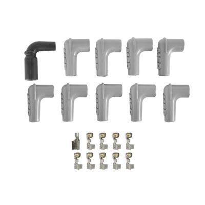 Super Conductor Spark Plug Wire Set Univ. Chevy Lt1 W/Straight Boot For Late Model GM Lt1 Engines Straight Lt1 Boots And Terminals Installed And 90 Degree Spark Plug Boots And Terminals Loose MSD Ignition