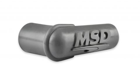 Boots, 90 Degree Nipple, GM Hei, 50Ea Spark Plug Boots, 90 Degree With GM Hei Nipple, Gray Silicone, 50Ea MSD Ignition