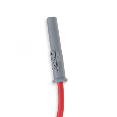 Super Conductor Spark Plug Wire Set Ford 289-302, W/Hei Cap For Use With Ford Small Block, 289-302 With Hei Cap, Red Jacket MSD Ignition