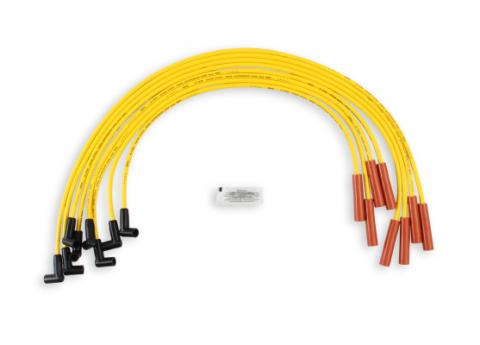 Spark Plug Wire Set Super Stock Graphite Core 8MM GM V8 1975-90 Yellow This 8MM Custom Fit Super Stock Spark Plug Wire Set Fits Select GM V8 Applications 1975-90 ACCEL
